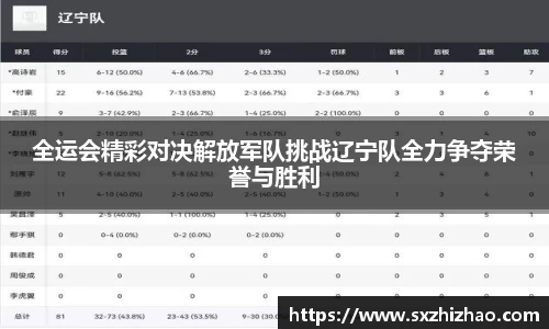 全运会精彩对决解放军队挑战辽宁队全力争夺荣誉与胜利